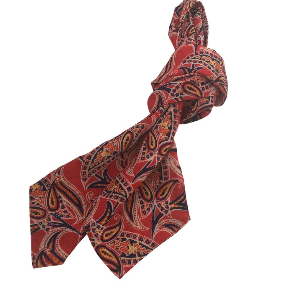Vintage Retro Red Print Scarf Accessory